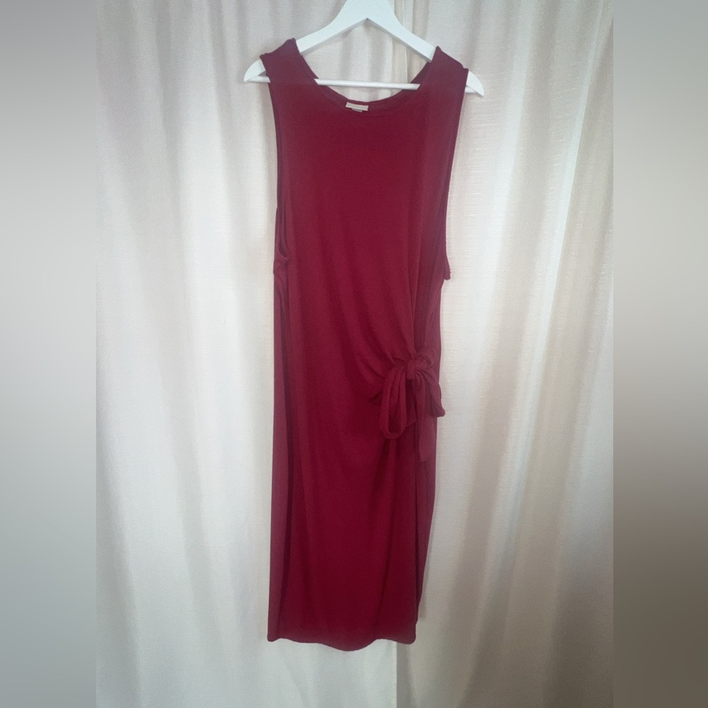 Ava & Viv Rich Burgundy Midi Dress